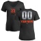 Women's Custom Midnight Mascot V-Neck T-Shirt - Black