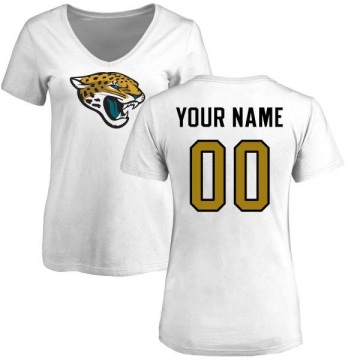 Women's Custom Name & Number Slim Fit T-Shirt - White