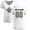 Women's Custom Name & Number Slim Fit T-Shirt - White
