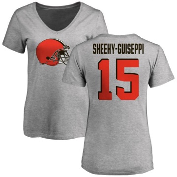 Women's Damon Sheehy-Guiseppi Name & Number Slim Fit T-Shirt - Ash