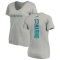 Women's Dan Marino Backer V-Neck T-Shirt - Ash