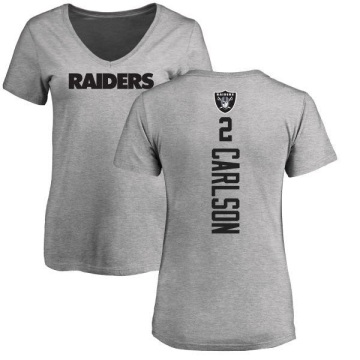 Women's Daniel Carlson Backer V-Neck T-Shirt - Ash