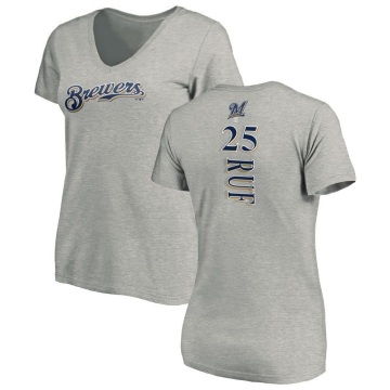 Women's Darin Ruf Backer Slim Fit T-Shirt - Ash