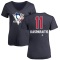 Women's Darius Kasparaitis Name and Number Banner Wave V-Neck T-Shirt - Navy