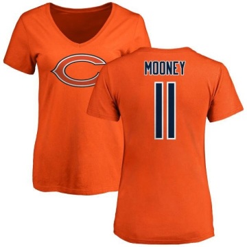 Women's Darnell Mooney Name & Number Slim Fit T-Shirt - Orange