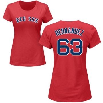 Women's Darwinzon Hernandez Name & Number T-Shirt - Red