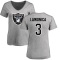 Women's Daryle Lamonica Name & Number Slim Fit T-Shirt - Ash