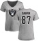 Women's Dave Casper Name & Number Slim Fit T-Shirt - Ash