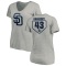 Women's Dave Dravecky RBI Slim Fit V-Neck T-Shirt - Heathered Gray