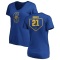 Women's David Segui RBI Slim Fit V-Neck T-Shirt - Royal
