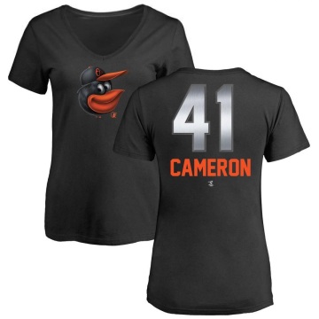Women's Daz Cameron Midnight Mascot V-Neck T-Shirt - Black