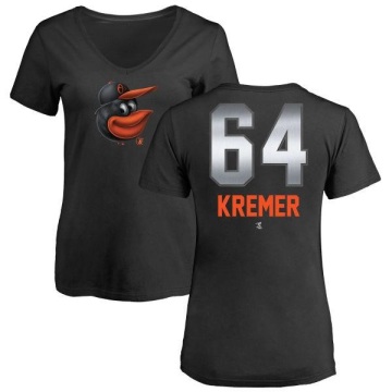 Women's Dean Kremer Midnight Mascot V-Neck T-Shirt - Black