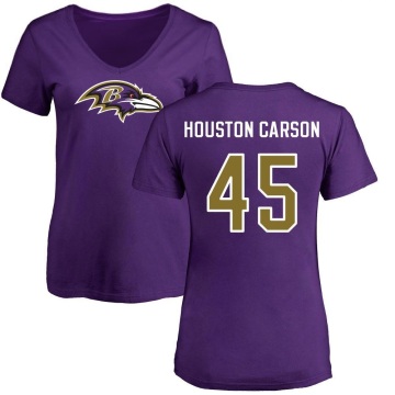 Women's DeAndre Houston-Carson Name & Number Slim Fit T-Shirt - Purple