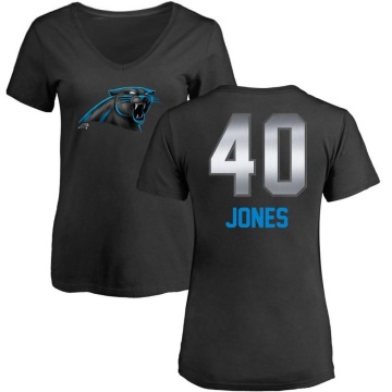 Women's Deion Jones Midnight Mascot T-Shirt - Black