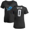 Women's Demetrius Taylor Name & Number Slim Fit T-Shirt - Black
