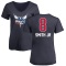 Women's Dennis Smith Jr. Name and Number Banner Wave V-Neck T-Shirt - Navy