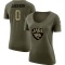 Women's Dequan Jackson Legend Salute to Service Scoop Neck T-Shirt - Olive
