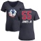 Women's Derrick Jones Jr. Name and Number Banner Wave V-Neck T-Shirt - Navy
