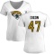 Women's De'Shaan Dixon Name & Number Slim Fit T-Shirt - White