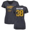 Women's Detrez Newsome Distressed Name & Number Slim Fit V-Neck T-Shirt - Navy