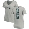 Women's Devon Allen Backer V-Neck T-Shirt - Ash