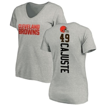 Women's Devon Cajuste Backer V-Neck T-Shirt - Ash