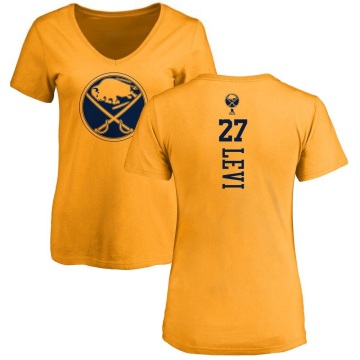 Women's Devon Levi One Color Backer T-Shirt - Gold