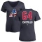 Women's Diego Castillo Name and Number Banner Wave V-Neck T-Shirt - Navy