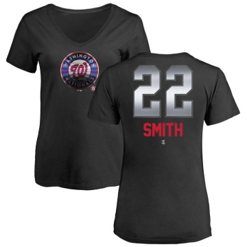 Women's Dominic Smith Midnight Mascot V-Neck T-Shirt - Black