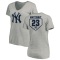 Women's Don Mattingly RBI Slim Fit V-Neck T-Shirt - Heathered Gray