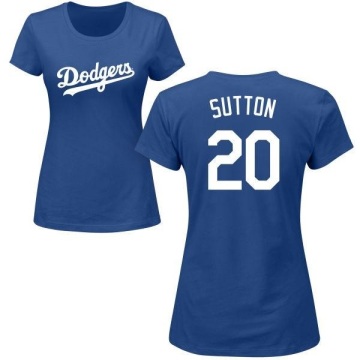 Women's Don Sutton Name & Number T-Shirt - Royal