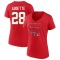 Women's Donald Audette 2023 Eastern Conference Champions Goal Tender V-Neck T-Shirt - Red