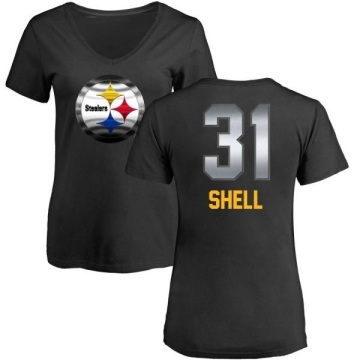 Women's Donnie Shell Midnight Mascot T-Shirt - Black