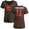 Women's Donovan Peoples-Jones Name & Number Slim Fit T-Shirt - Brown