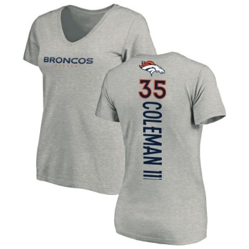 Women's Douglas Coleman III Backer V-Neck T-Shirt - Ash