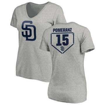 Women's Drew Pomeranz RBI Slim Fit V-Neck T-Shirt - Heathered Gray
