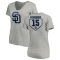 Women's Drew Pomeranz RBI Slim Fit V-Neck T-Shirt - Heathered Gray