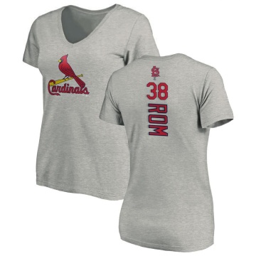 Women's Drew Rom Backer Slim Fit T-Shirt - Ash