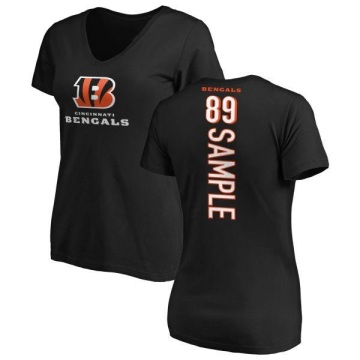 Women's Drew Sample Backer Slim Fit T-Shirt - Black