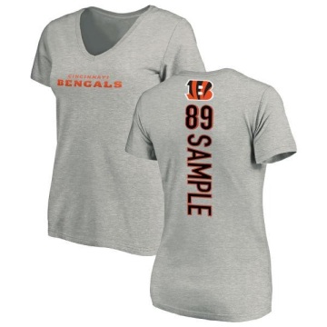 Women's Drew Sample Backer V-Neck T-Shirt - Ash