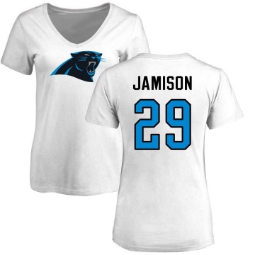 Women's D'Shawn Jamison Name & Number Slim Fit T-Shirt - White