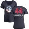 Women's Duane Washington Jr. Name and Number Banner Wave V-Neck T-Shirt - Navy