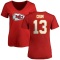 Women's Dustin Crum Name & Number Slim Fit T-Shirt - Red