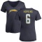 Women's Dustin Hopkins Name & Number Slim Fit V-Neck T-Shirt - Navy