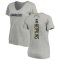 Women's Dustin Hopkins Name & Number Slim Fit V-Neck T-ShirtHeather - Gray