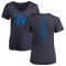 Women's Dwight Powell One Color Backer Slim-Fit V-Neck T-Shirt - Navy