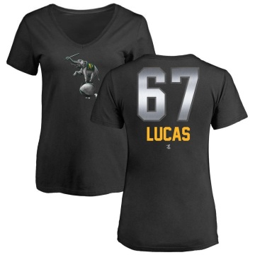 Women's Easton Lucas Midnight Mascot V-Neck T-Shirt - Black