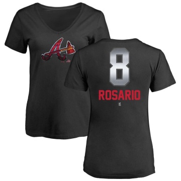 Women's Eddie Rosario Midnight Mascot V-Neck T-Shirt - Black