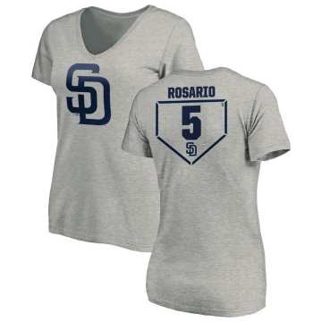 Women's Eguy Rosario RBI Slim Fit V-Neck T-Shirt - Heathered Gray
