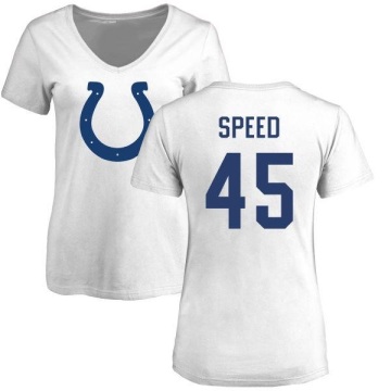 Women's E.J. Speed Name & Number Slim Fit T-Shirt - White